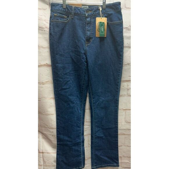 LL Bean Jeans Women's Size 10 Blue‎ Straight leg original relaxed fit NWT - Picture 1 of 5